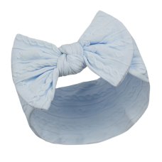 HB112-B: Blue Cable Headband w/Bow